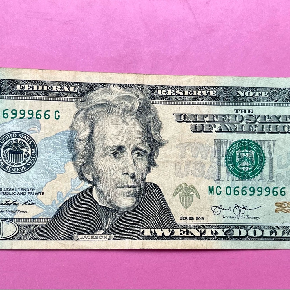 Rare Fancy Serial Number 06699966 US Currency Federal Reserve Banknote